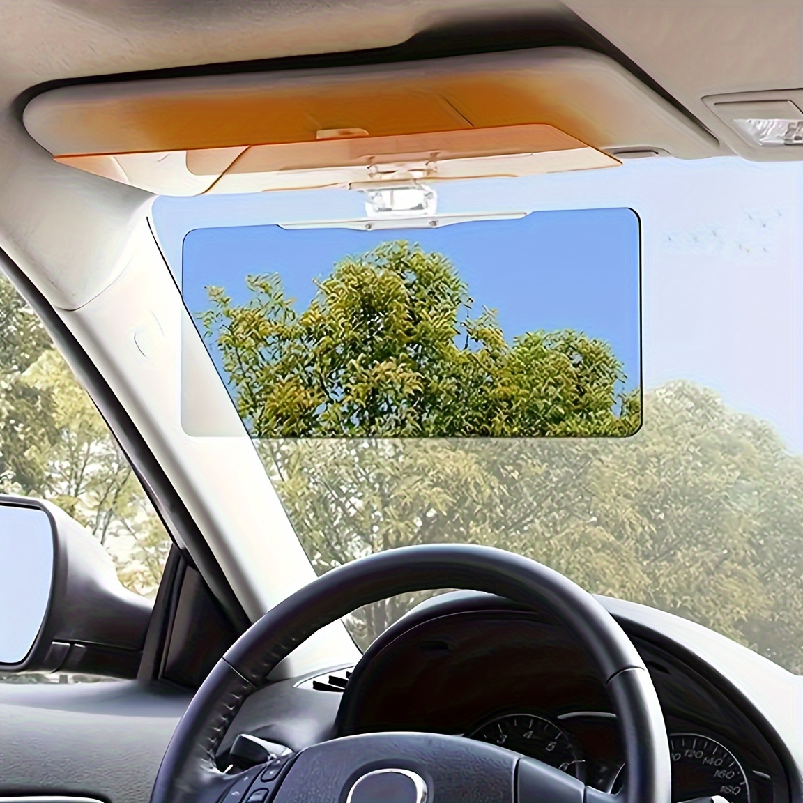  Car Sun Visor Anti-Glare Mirror, Sun Visor Extender, Sun Visor  Mirror Clip On for Day and Night Driving Universal Accessories (1pc) :  Automotive