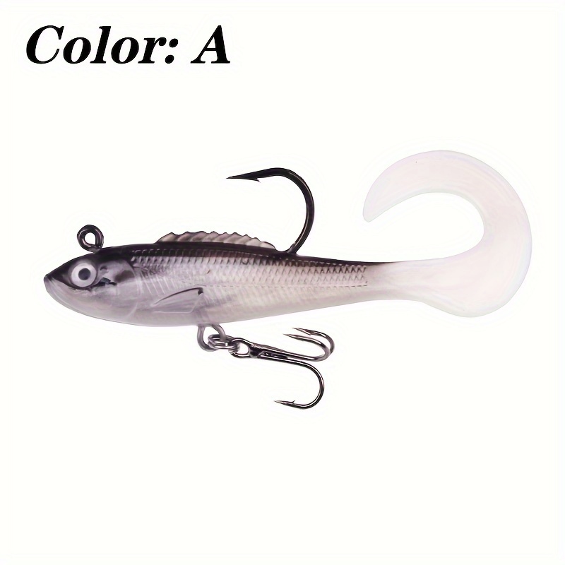 xjS Fishing Hooks 9cm/15g 11cm/25g Soft Lure Swing Shad Lure Fishing Lures  DIY Head Worm Soft Bait Hook Jig Fish Sea Bass Freshwater Saltwater (Color  : 04, Size : 15g 9cm) 