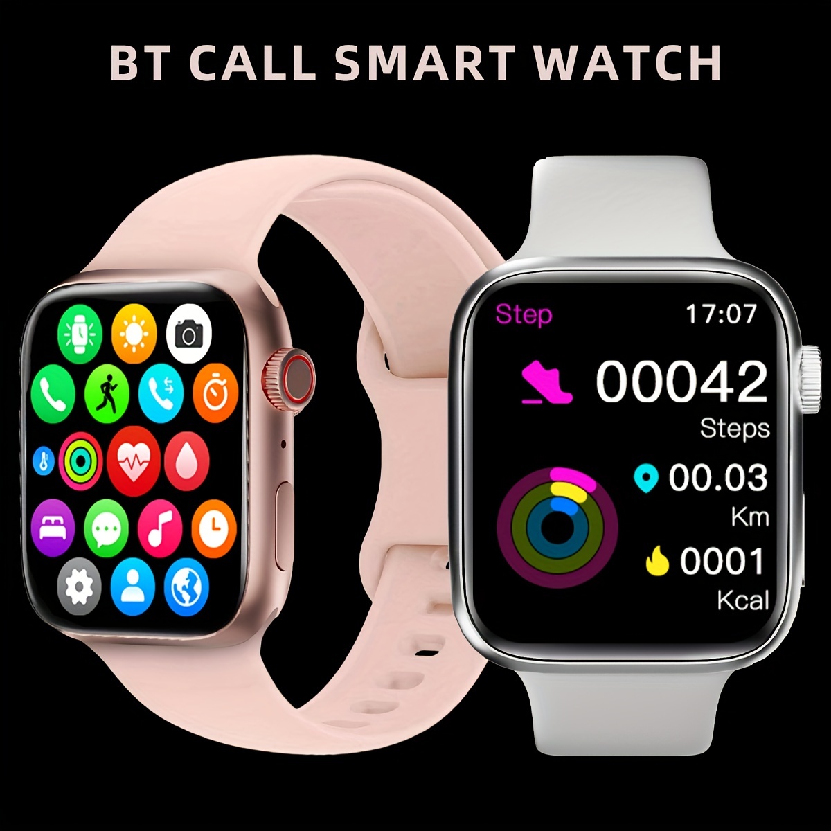 Smart Watches for Women, Smart Watch for Android Phones iPhone IP68  Waterproof Smart Watch with Step Calories Counter Stress Level Health  Monitor