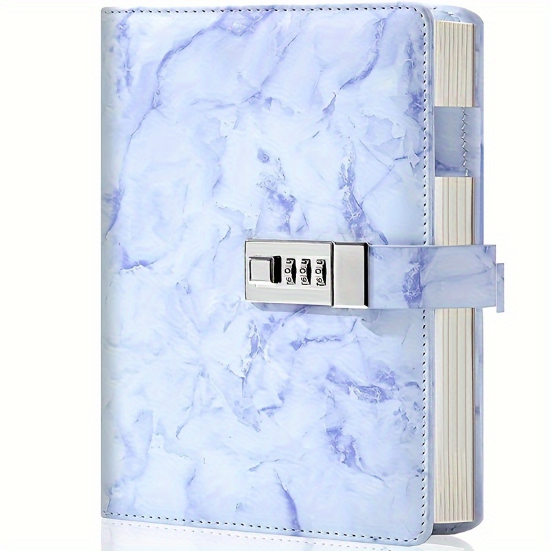

Marble Diary With Lock For Men And Women, Waterproof Journal With Lock 100 Pages Secret Women Locked Diary With Pen, Password Locked Journals For Men And Women