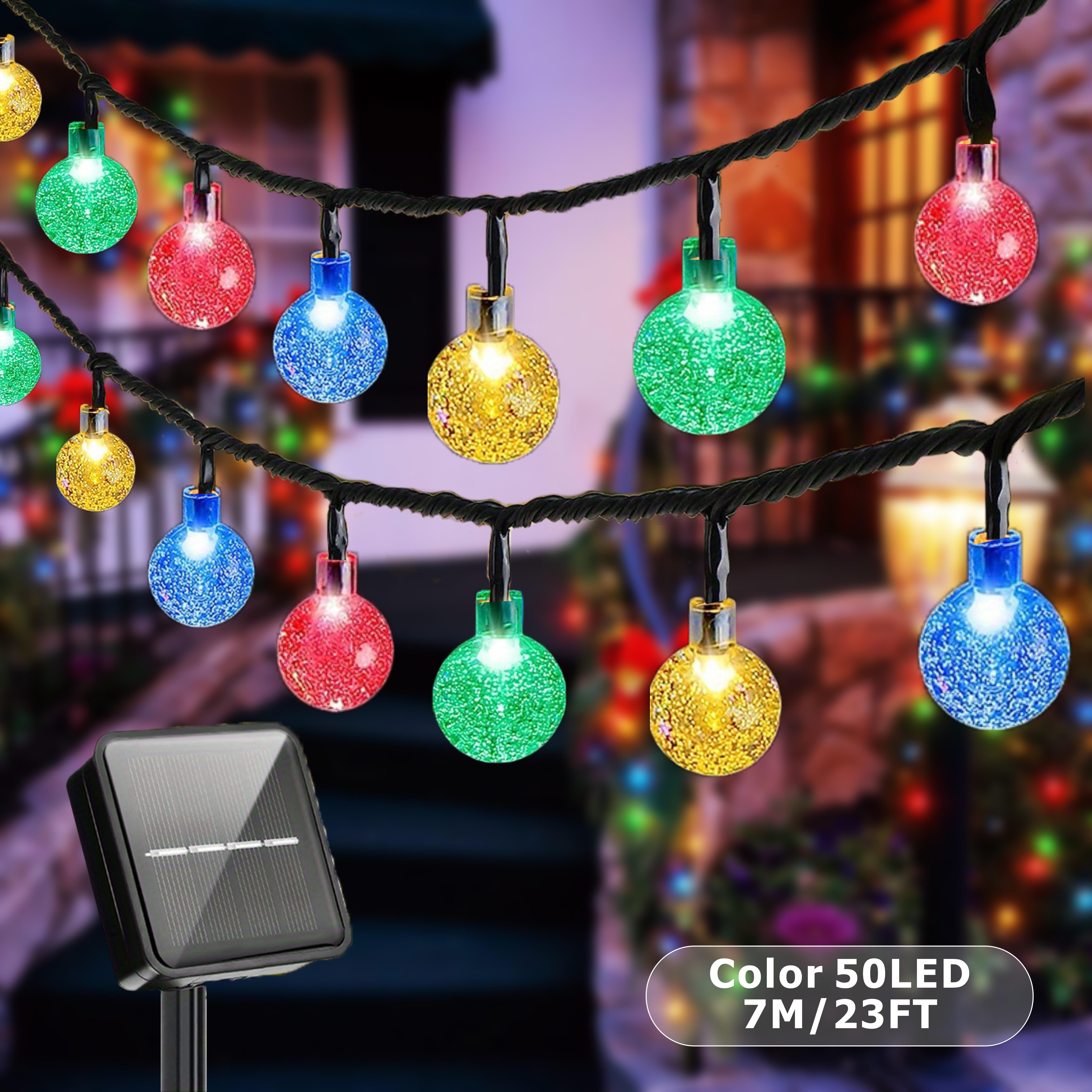 1 Unidad 80 Luces Led Solares Exteriores Luces Globo Cristal - Temu Chile