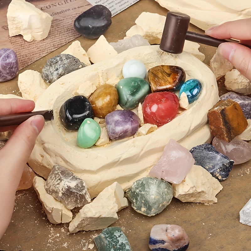 Rocks Minerals Dig Kit, Gemstone Dig Kit, Excavation Toys