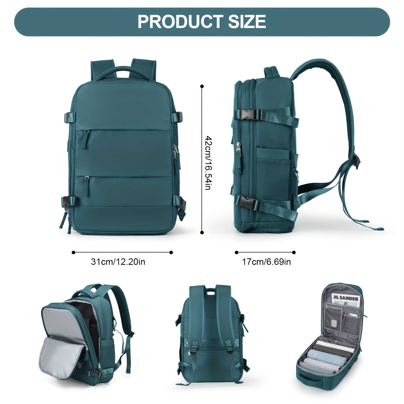  Laptop Backpack,15.6 Inch Travel Backpack Personal Item Size  with Laptop Compartment,Work Backpack Unisex, Computer Backpack with  Luggage Strap Waterproof : Electronics