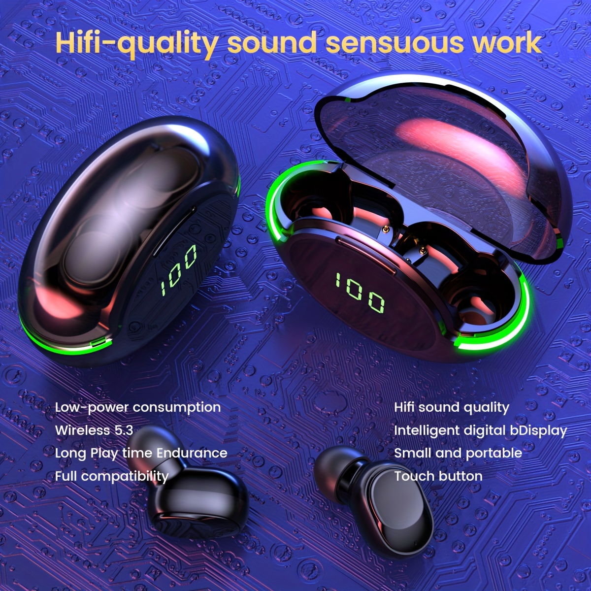 Bluetooth Wireless Headphones Headset With Charging Case 3rd