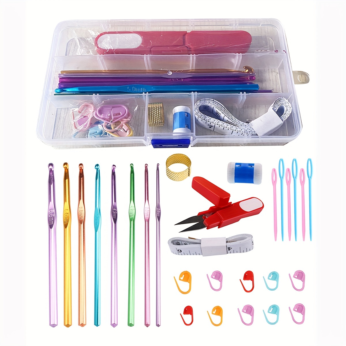 Complete Knitting And Crochet Accessories Knitting Tool Kit - Temu