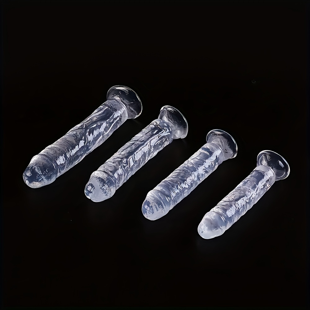 1ks Dildo bez vajec: Simulace průhledného želé krystalu pro dospělou masturbaci, SM rekvizity, sexuální hračky pro dospělé pro muže, ženy 3