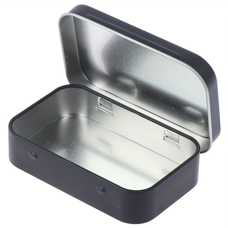 JF Metal Mini Tin Box With Hinged Lid Wear Resistant Organizer For
