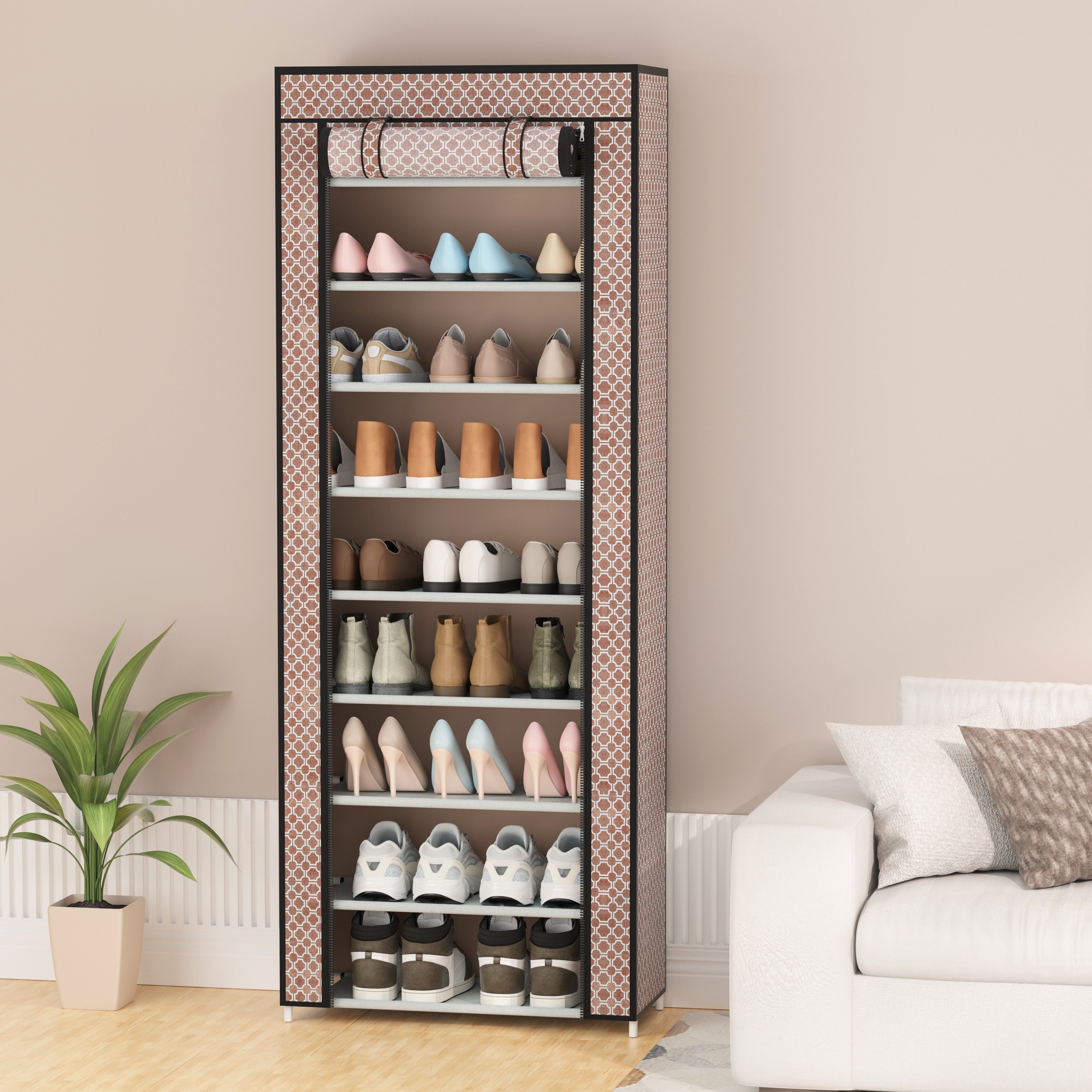 Large Capacity Shoe Storage Rack Dustproof Multi layer Space - Temu