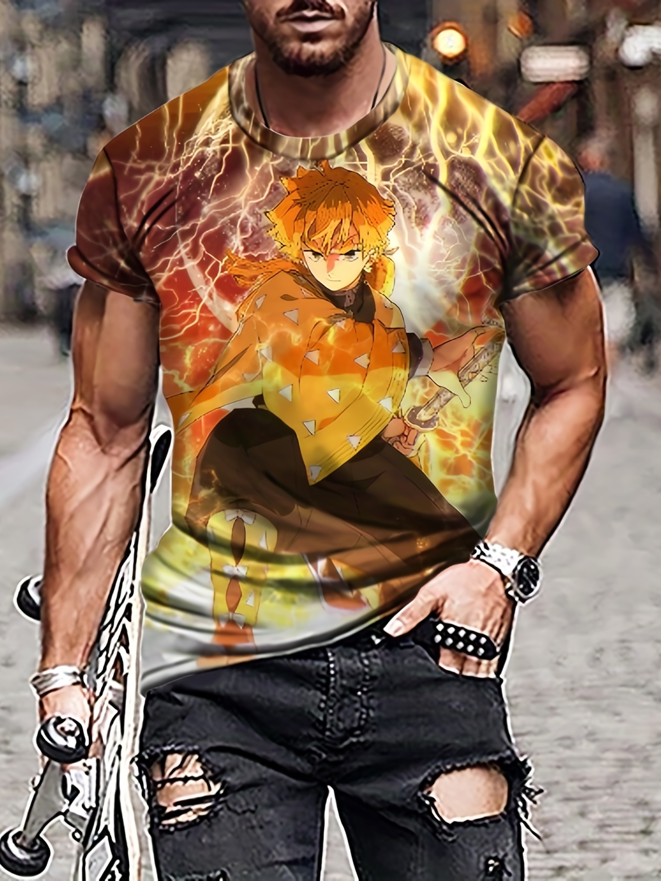 Anime Printed Trendy T-shirts For Men/Boys Regular Fit Under 300