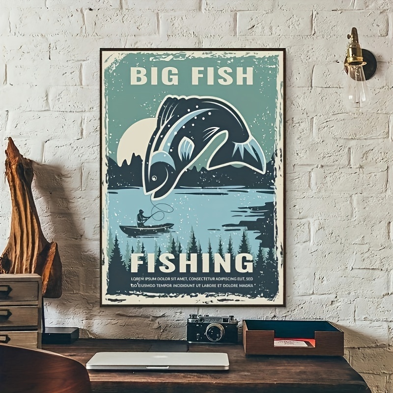 Canvas Poster No Frame Vintage Art Whale Fishing Ideal Gift - Temu