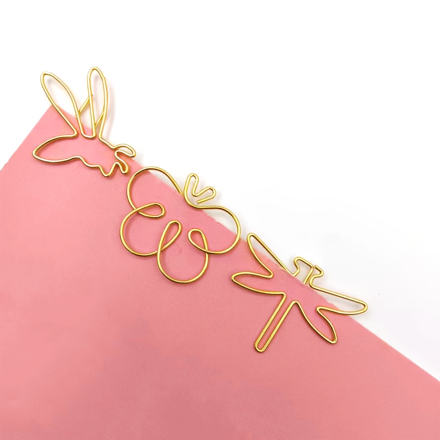 9pcs Insect Shaped Metal Paper Clips - School, Office, Home Use
