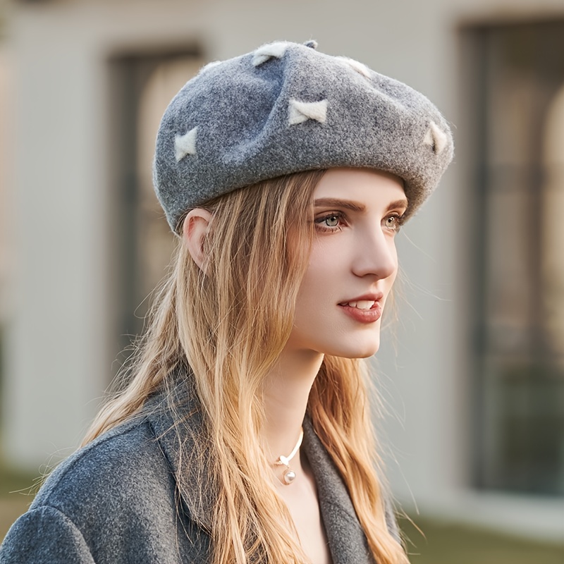 Béret casquette cache-oreille en cuir et laine ajustable - Mon