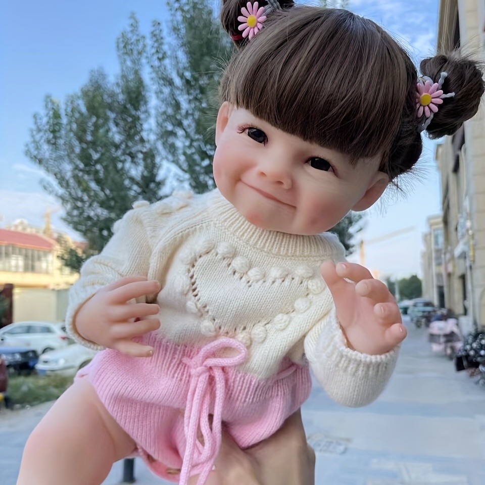 Boneca Bebe Reborn Fofinha Princesa 46cm Com Kit Acessórios