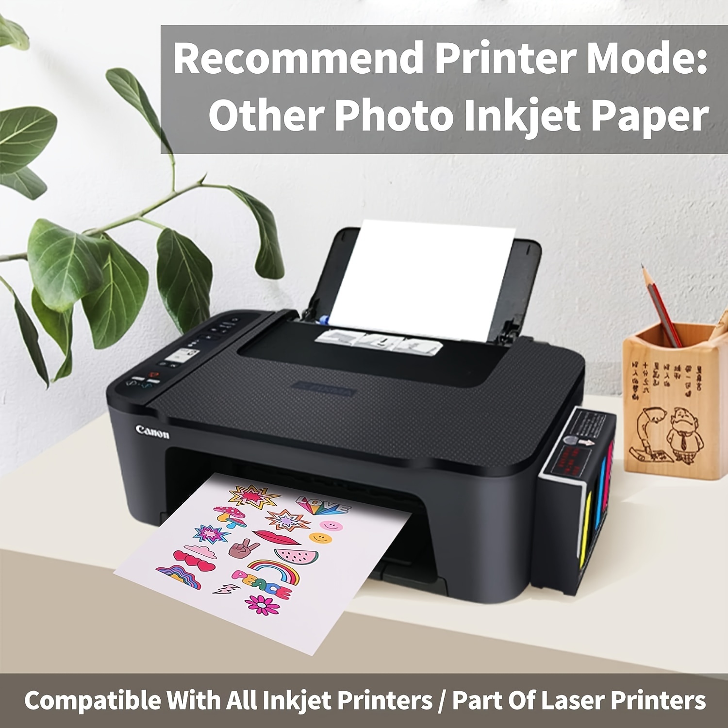 Printable Vinyl Waterproof Sticker Paper for Inkjet and Laser