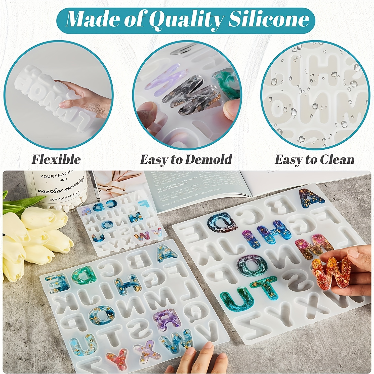 Mini Alphabet Resin Molds Fancy Alphabet Pendant Molds - Temu