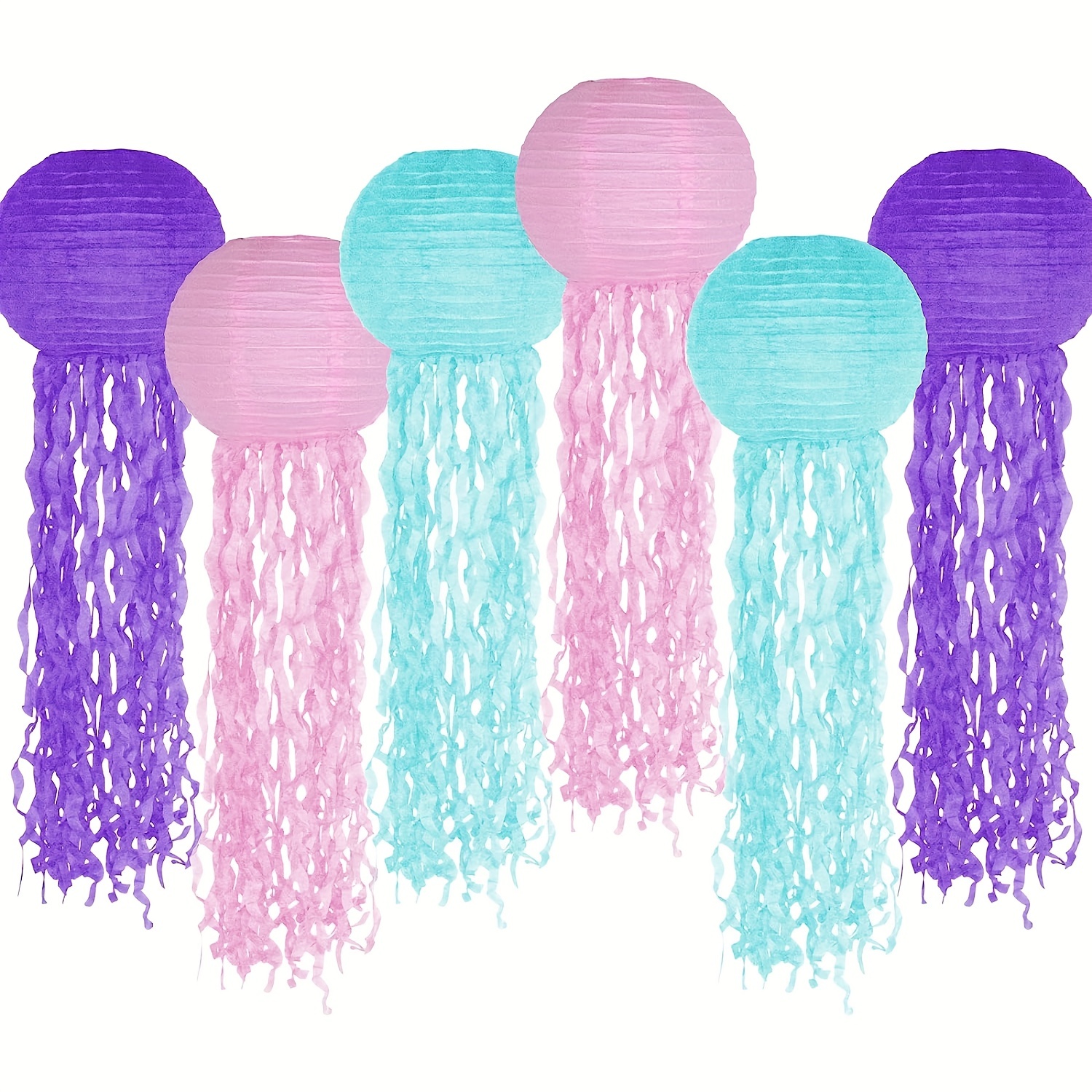 great birthday decorating idea balloon jellyfish::balloons,tissue paper (2  sheets per jellyfish),clear sho…