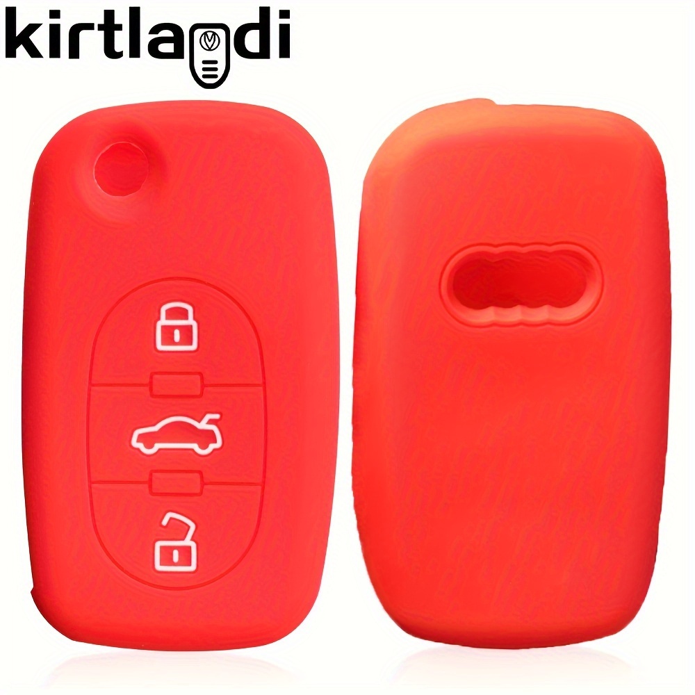 Schlüssel Gummi Cover Schlüsselhülle in Rot Geeignet Für Audi A4
