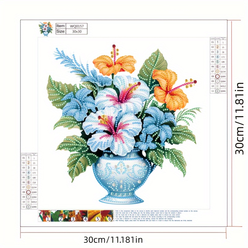 Flowers In Vase, 5D Diamond Painting Kits