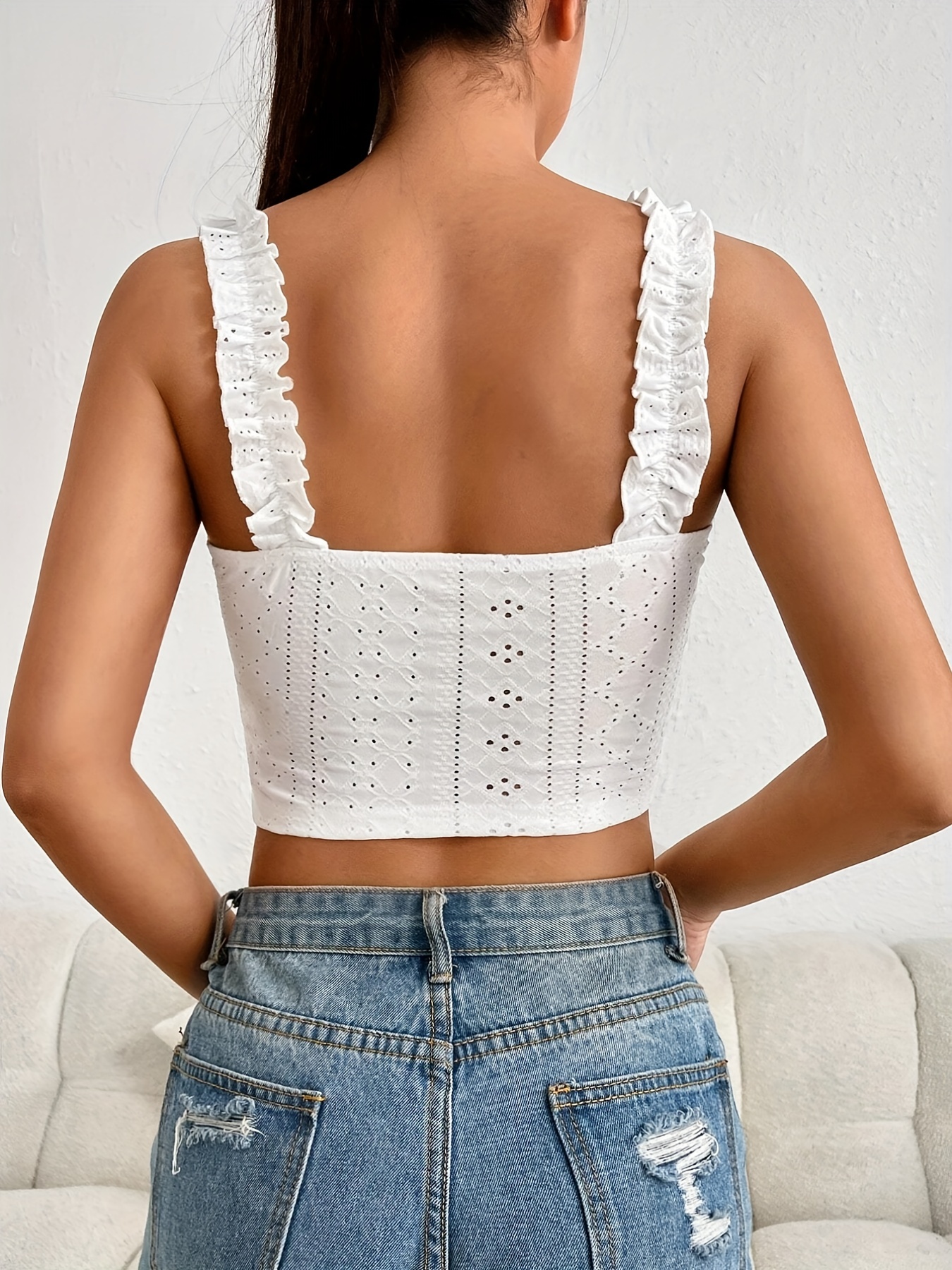 Women Y2K Cami Tank Top Spaghetti Strap Lace Trim Camisoles Square Neck  Sleeveless Crop Top Summer Streetwear, X-black Crop Top, Small