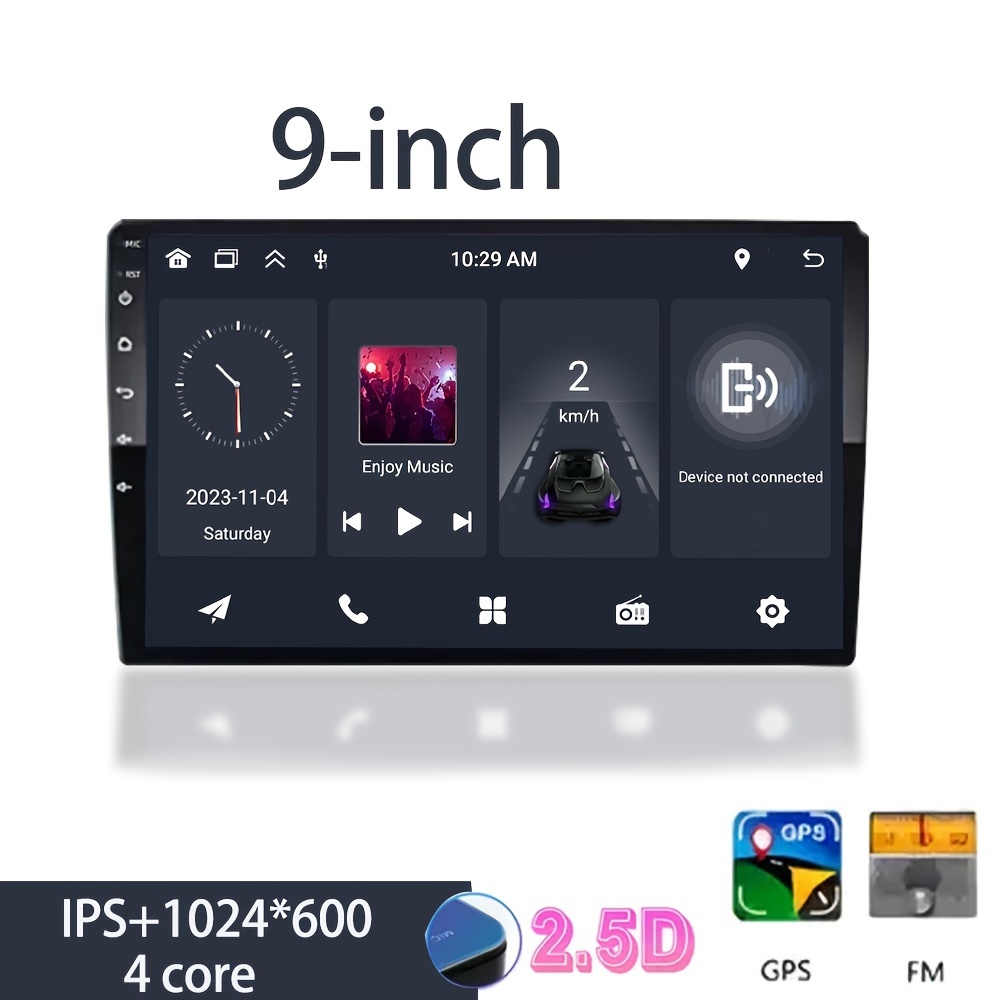 Inch Auto Radio 2 Din Android12 Mirror Link Touch Screen Fm - Temu