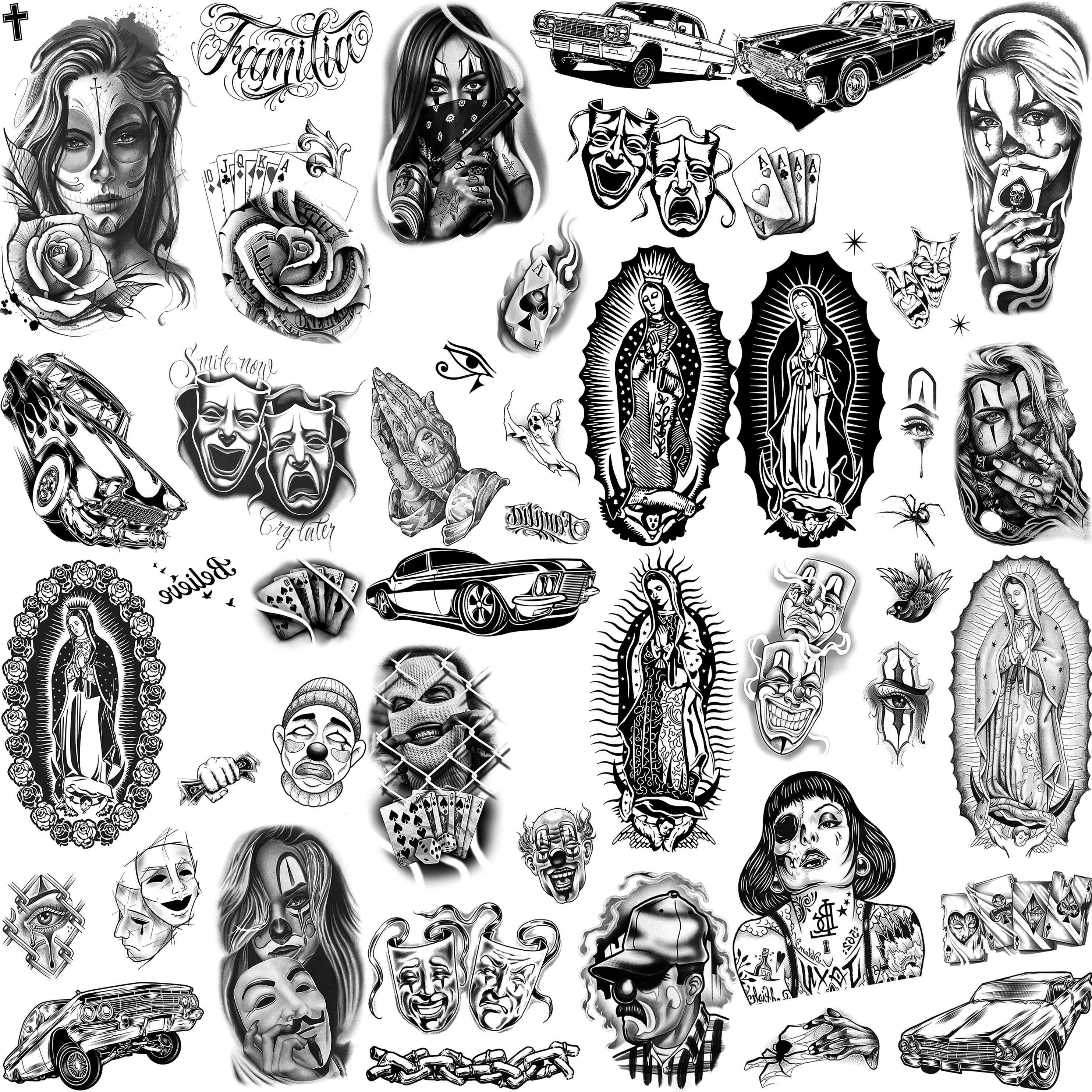 The Last of Us Tattoo Flash Sheet Art Print 11x8.5 