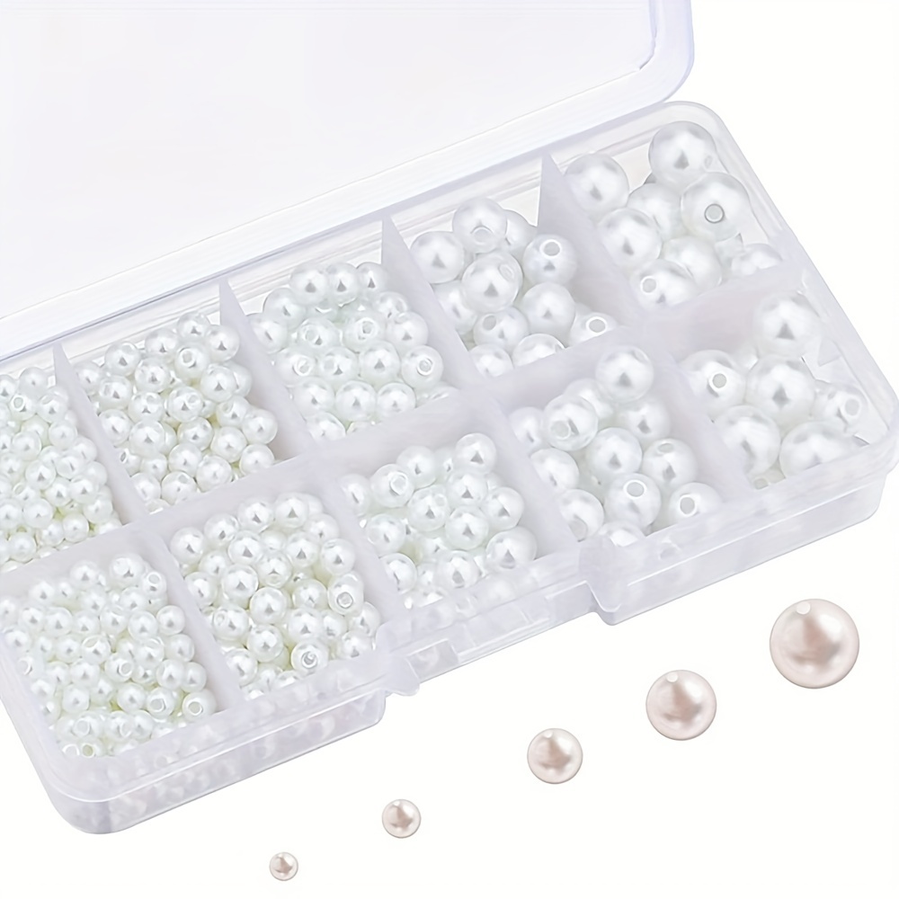 700 Pcs Pearl Beads For Jewelry Making Crafting Bracelet Necklace