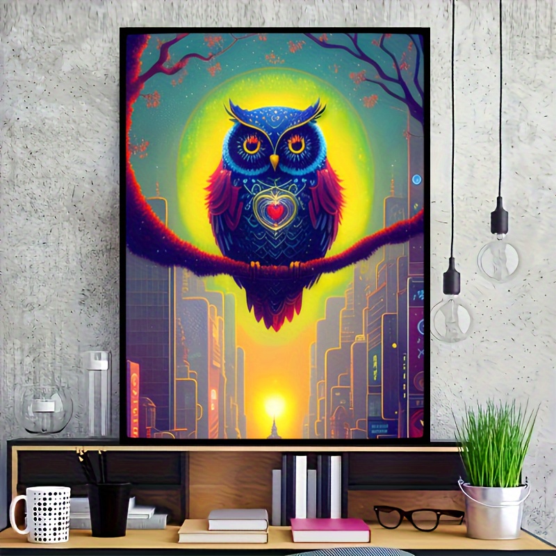 DIY 5D Diamond Painting Kit Owl Animal Shaped Diamonds, Rhinestones,  Mandala And Crystal Diamonds