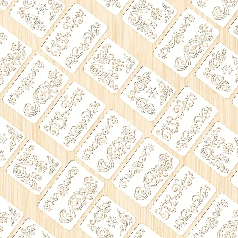 2 Stencil Serigrafia Con Motivi Naturali - Riutilizzabili Per Legno, Tessuto, Vetro - Foto 4