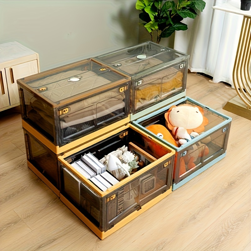 Clear Plastic Stackable Clothes Storage Foldable Pull out Drawers
