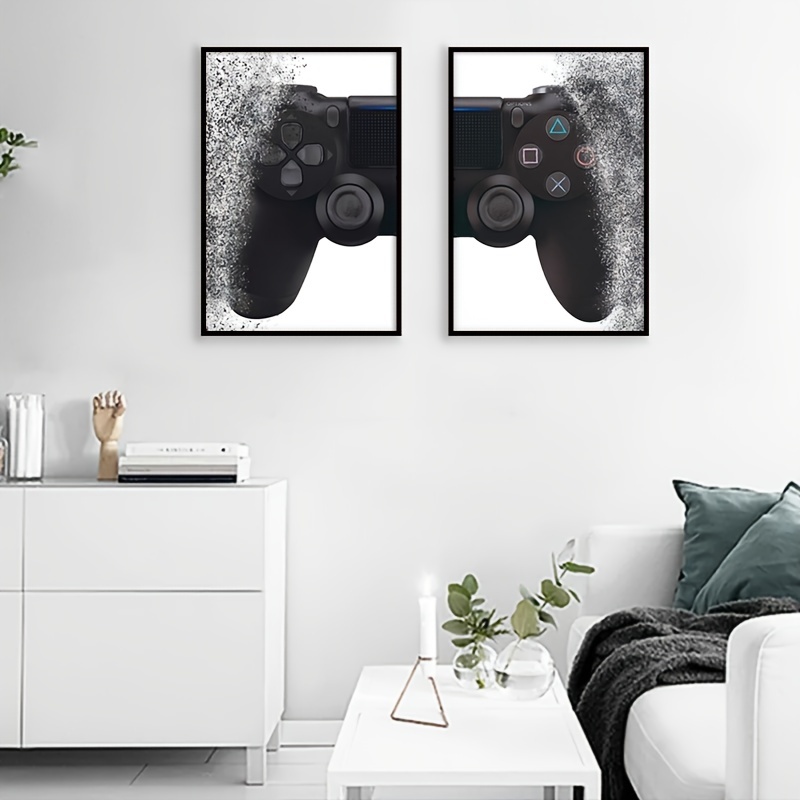 Abstract Gamepad Wall Art Poster, Gaming Console Wall Art Print on