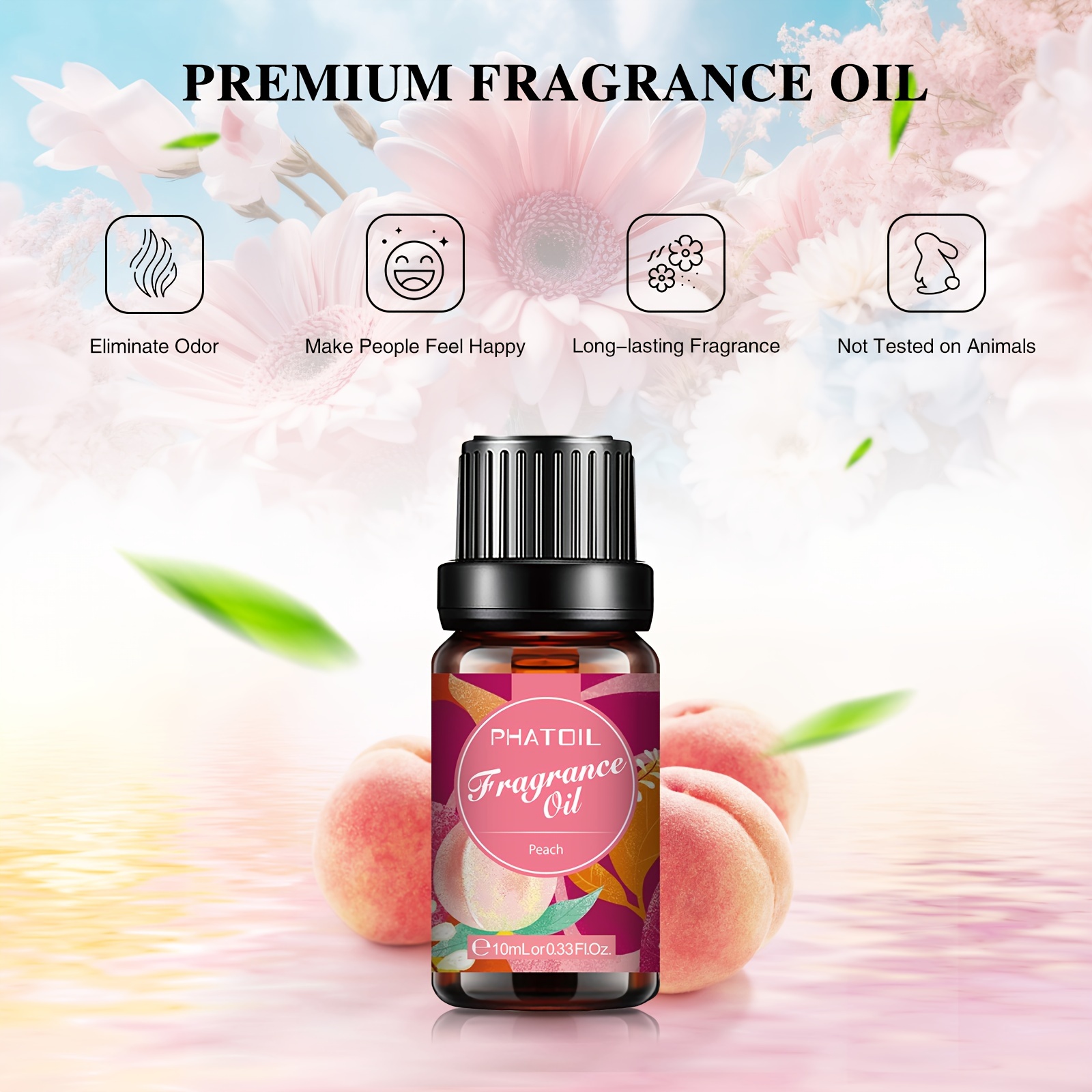 0.33fl.oz Peach Fragrance Essential Oil Perfume Oil For - Temu