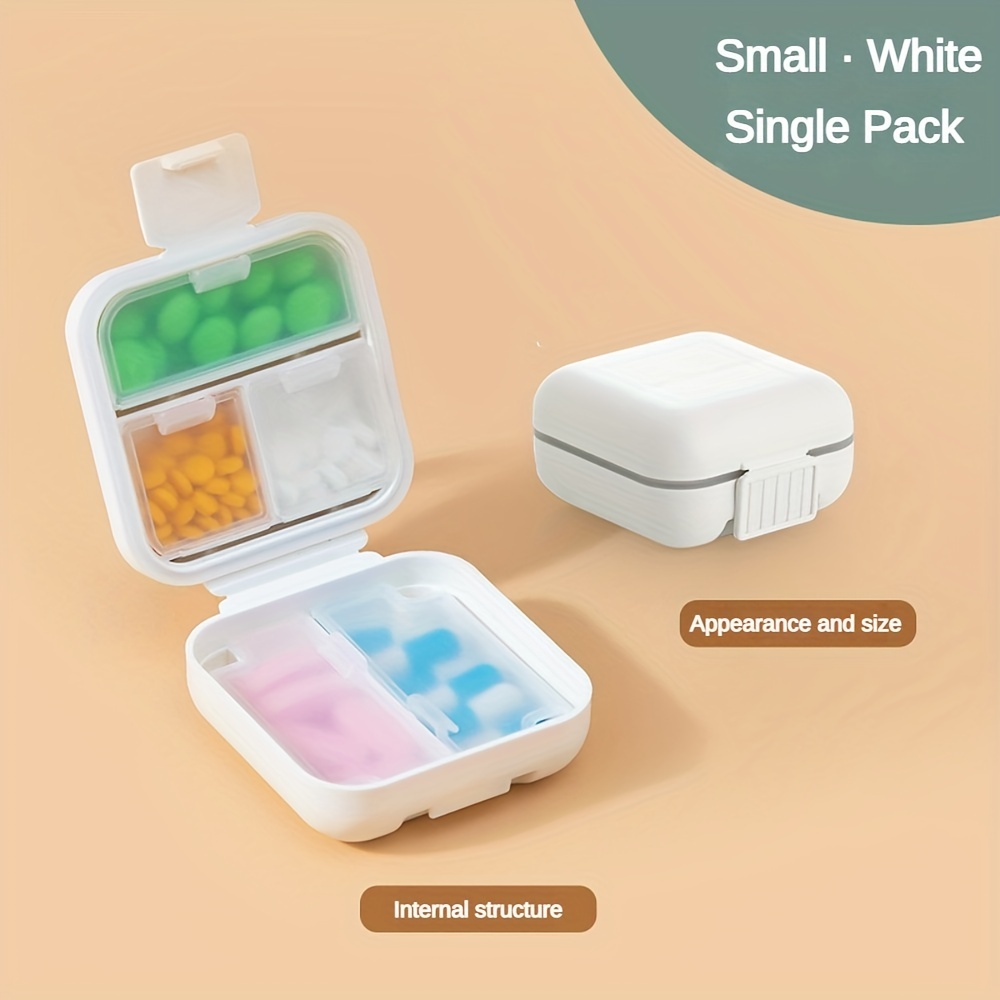 1pc- Pill box, portable dispensing medicine box, meal seal