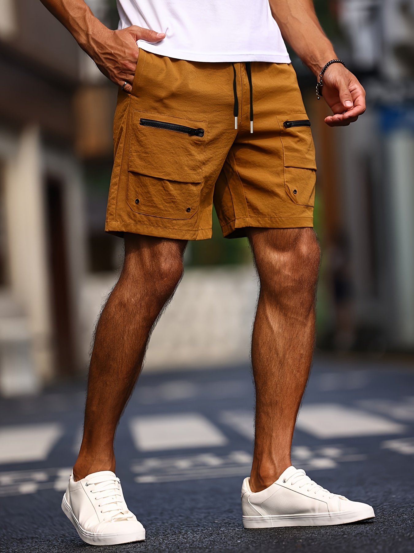 Men Cargo Shorts With Pockets - Temu