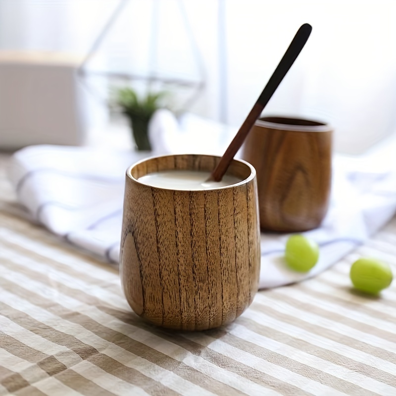 Wooden Coffee Mug, Wood Coffee Cups, Casual Water Cups, Milk Cups, Summer  Drinkware, Kitchen Stuff, Home Kitchen Items, Birthday Gifts - Temu