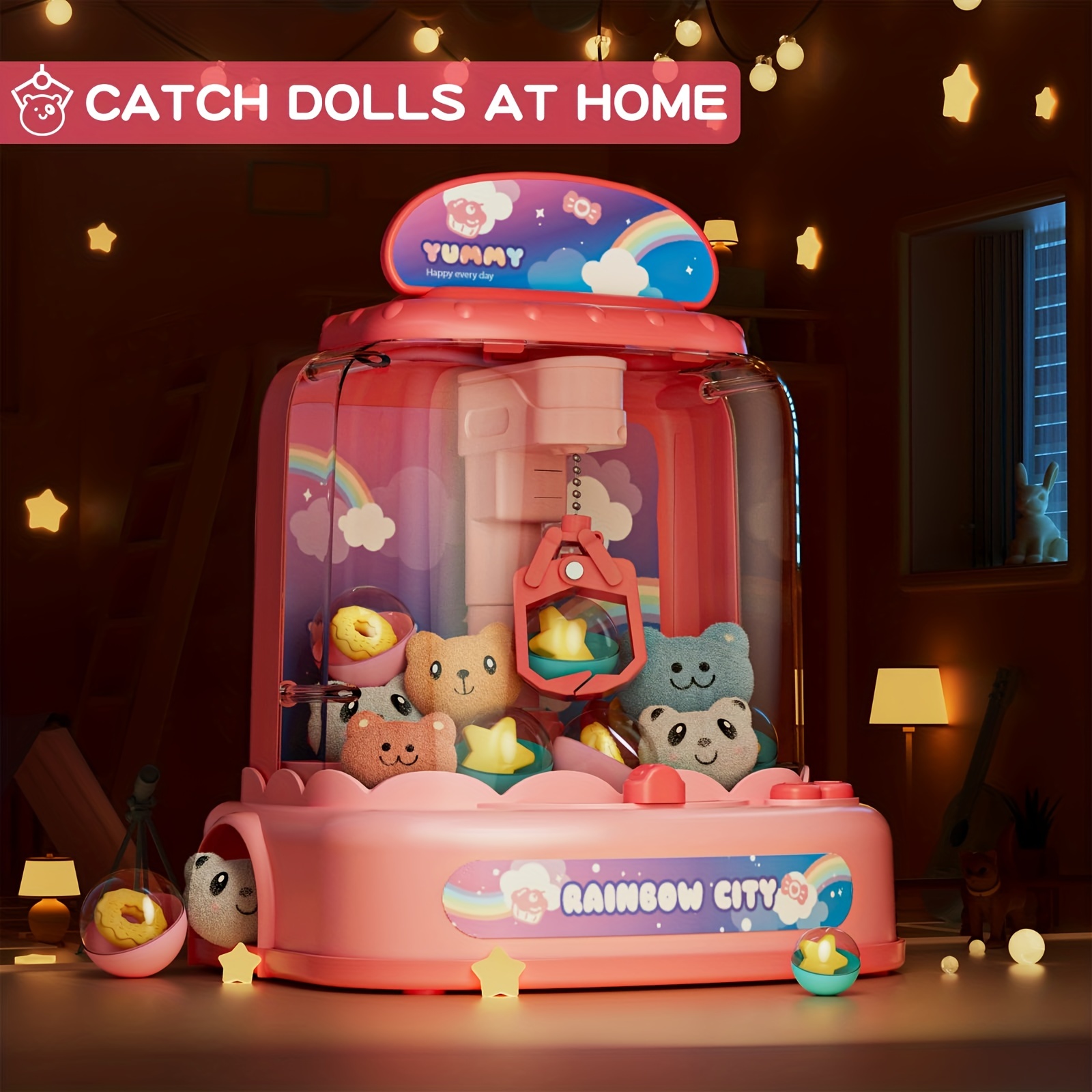 

Bring The Arcade Home: Kids' Electronic Claw Machine With Lights, Sounds, & Prizes!