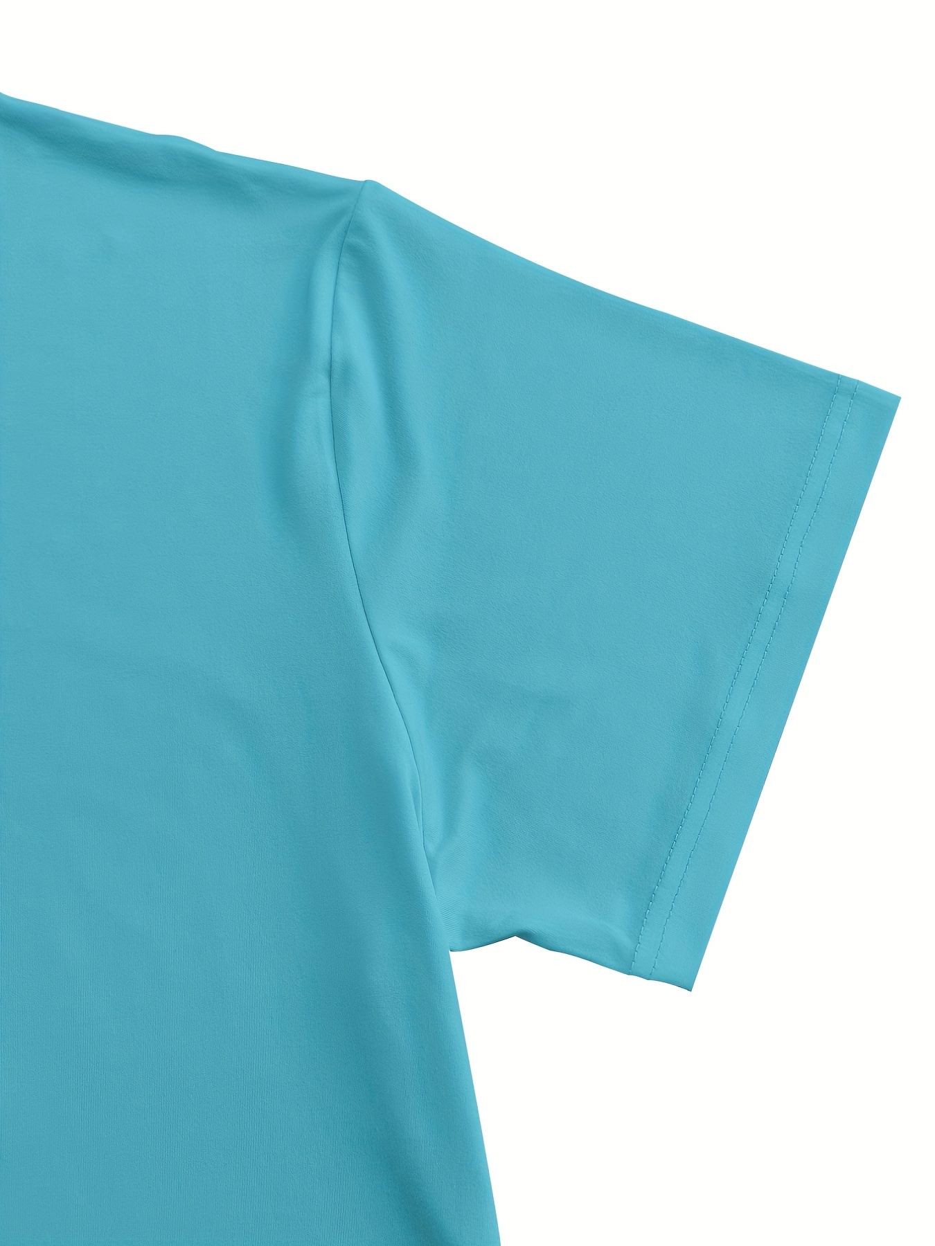 Plus Size Basic T-shirt, Women's Plus Plain Short Sleeve Round Neck Medium Stretch T-shirt