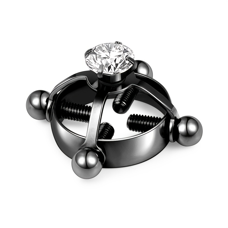 Men's Adjustable Zircon Nipple Ring