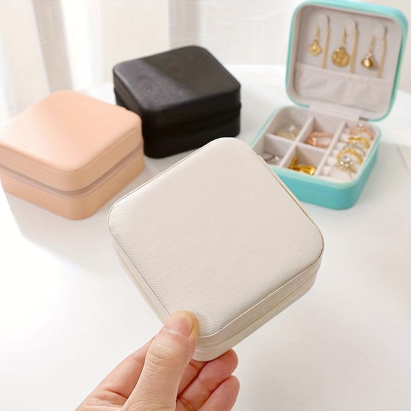 Jewelry Box Jewelry Storage Container Rectangle Travel - Temu