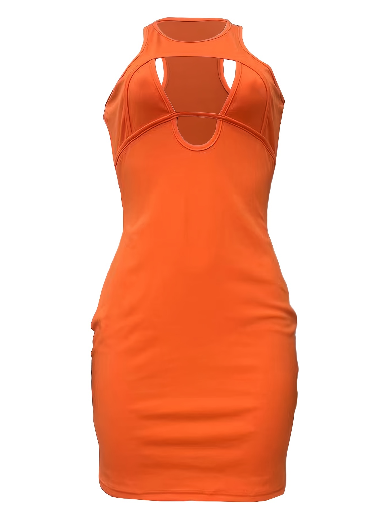 Women's One Shoulder Cut Out Bodycon Knit Dress - Future Collective™ 4X  Orange