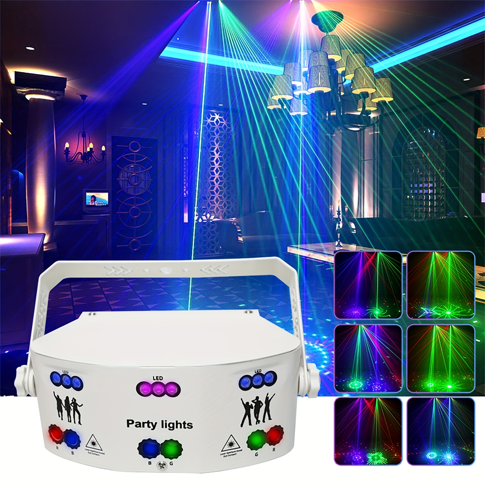 YSH LED Disco Laser Light DMX 9 Eyes RGB Stage Lighting Effect for DJ Club  Bar