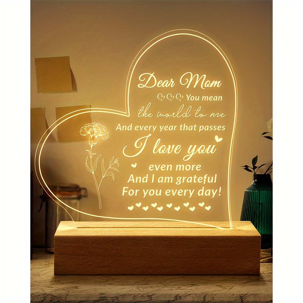 Christmas Gifts for Mom from Daughter Son- Mom Birthday Gifts Night Light