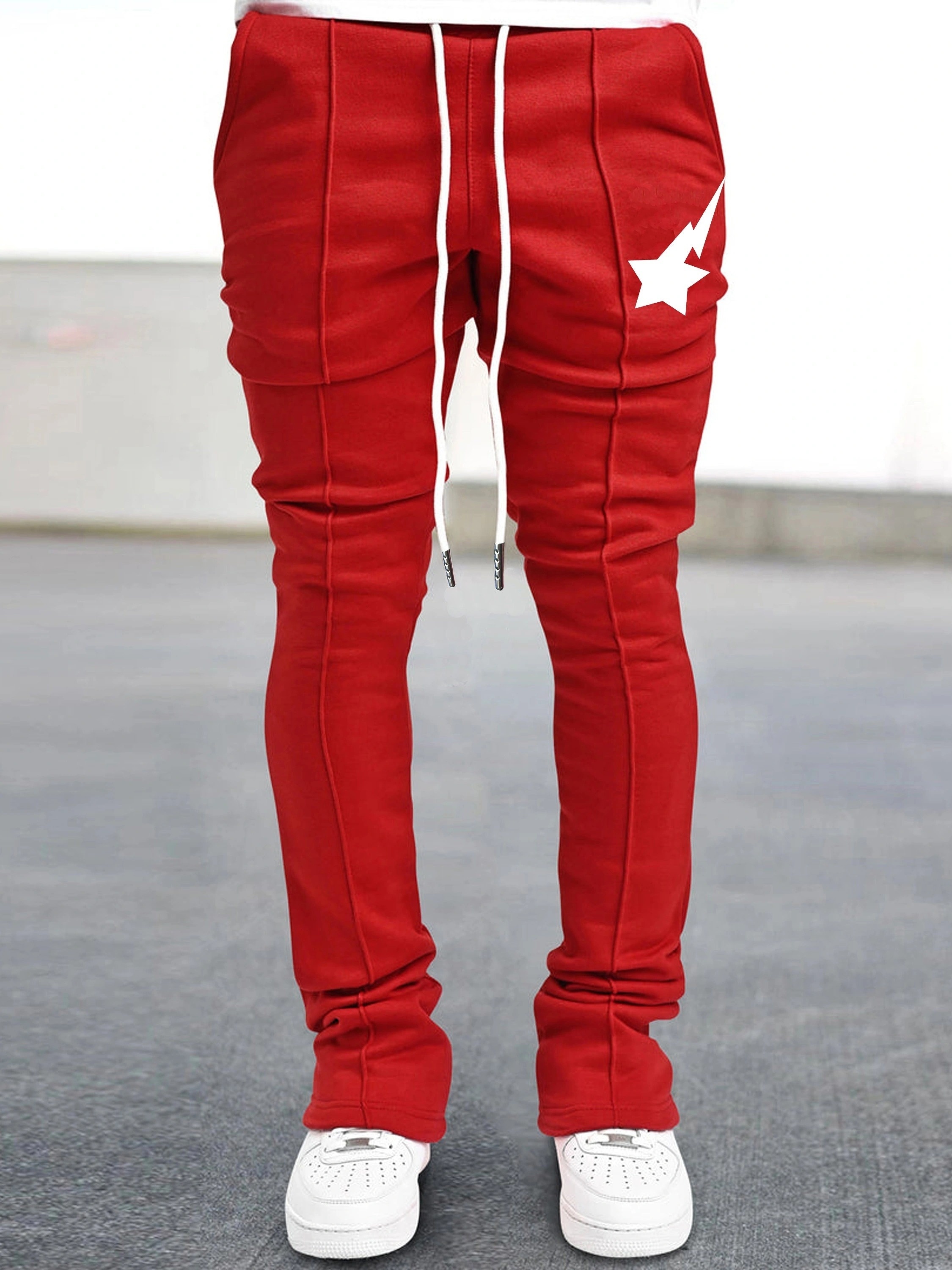 Pantalon Rojo Hombre - Temu