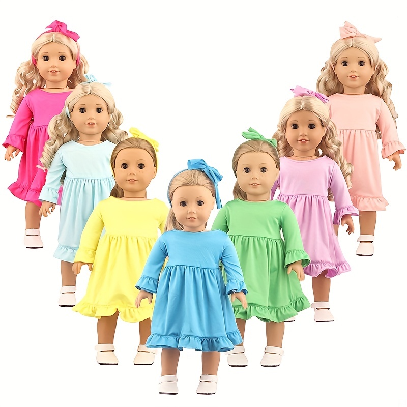 Doll Dress (doll Included Shoes) American Doll Girl Clothes - Temu