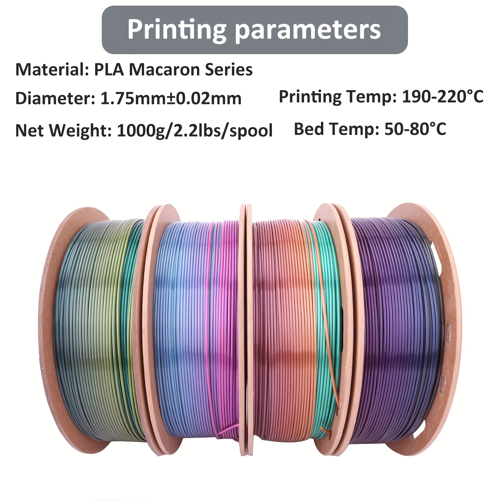 R3D PLA Silk Rainbow Two, 1.75mm / 1000g