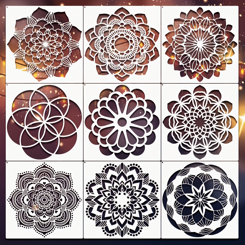Mandala Stencils Reusable Mandala Painting Templates Floral - Temu