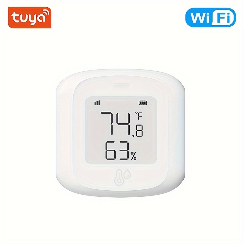 Wifi(2.4ghz) Tuya Smart Temperature And Humidity Sensor - Temu