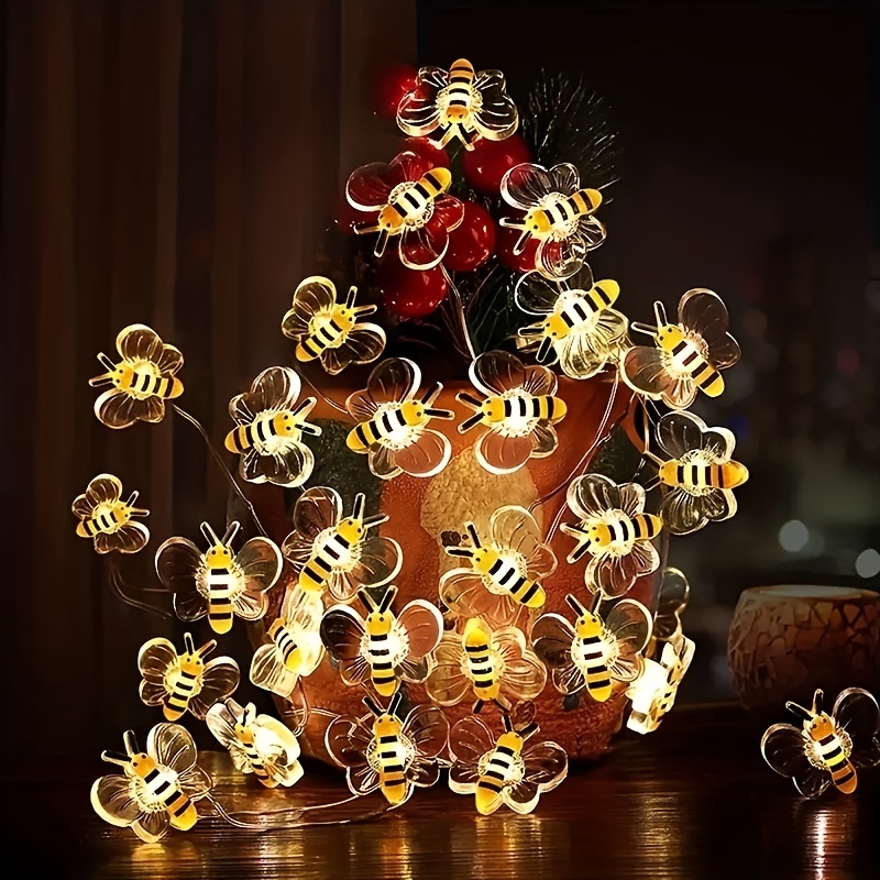 BESTA - Guirlande lumineuse décorative d'abeille, guirlande