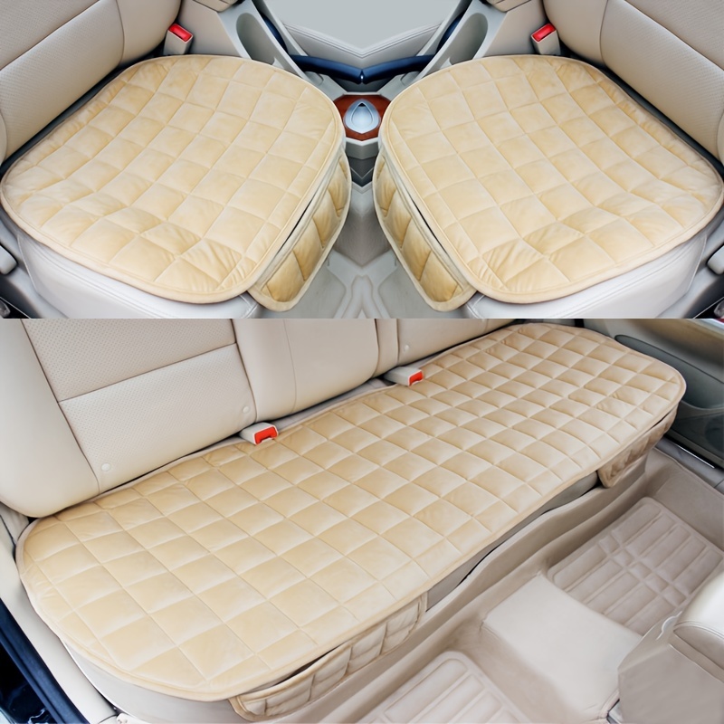Car Front Seat Cushion Winter Thicken Plush Cover Protector Pad
