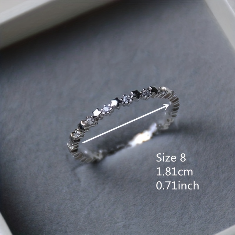 Stary Nightfall Silver Ring with Sparkling Diamonds – Divat