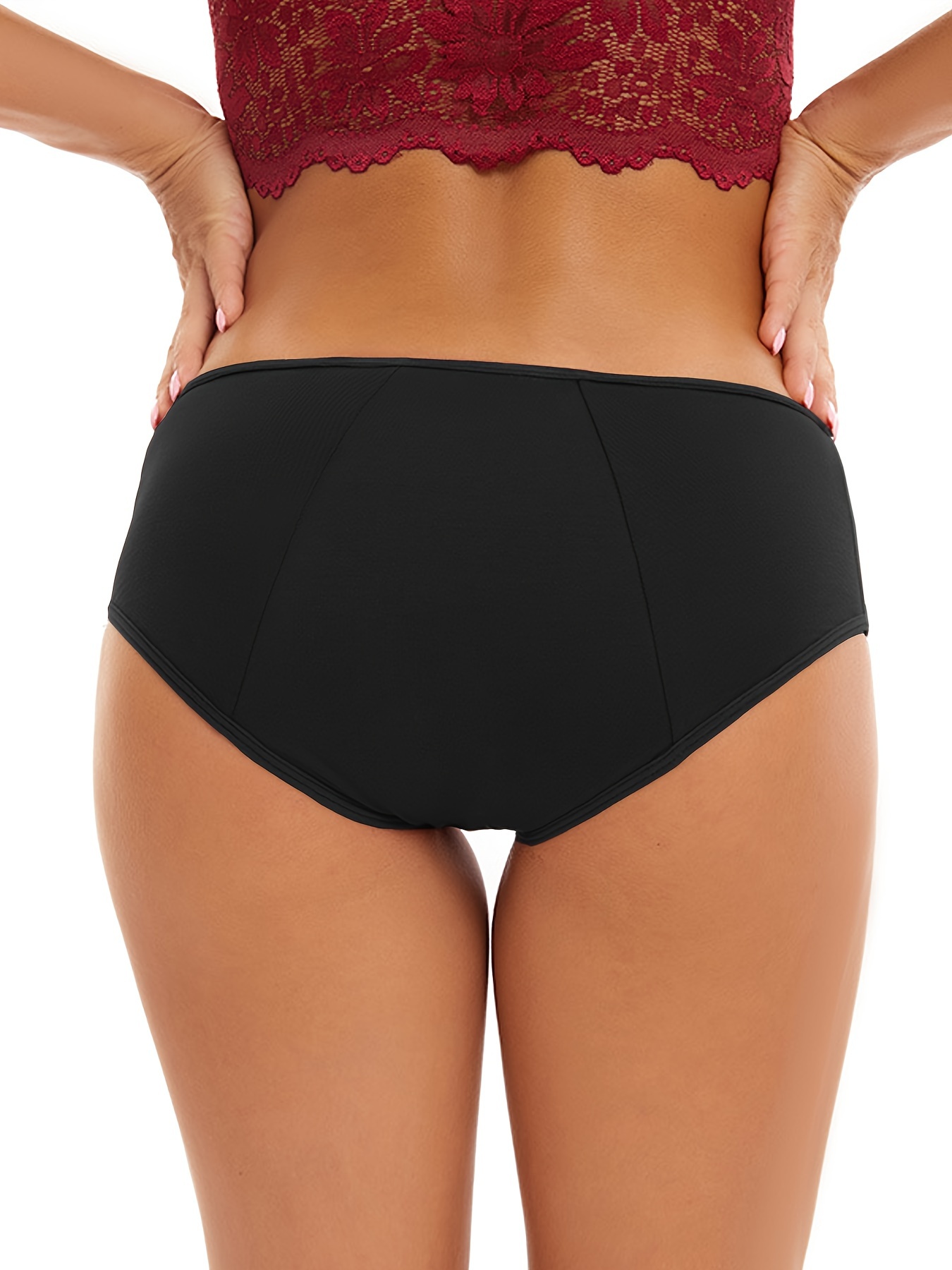 Buy HEALLILY 4pcs Womens High Waisted Underwear Period Panties Menstrual  Underwear Womens Hipster Period Underwear at
